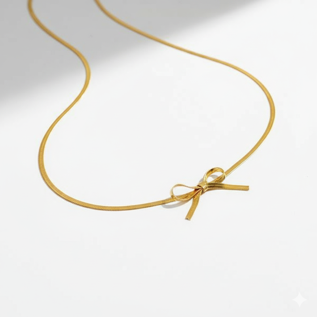 Bow Pendant with Neck Chain