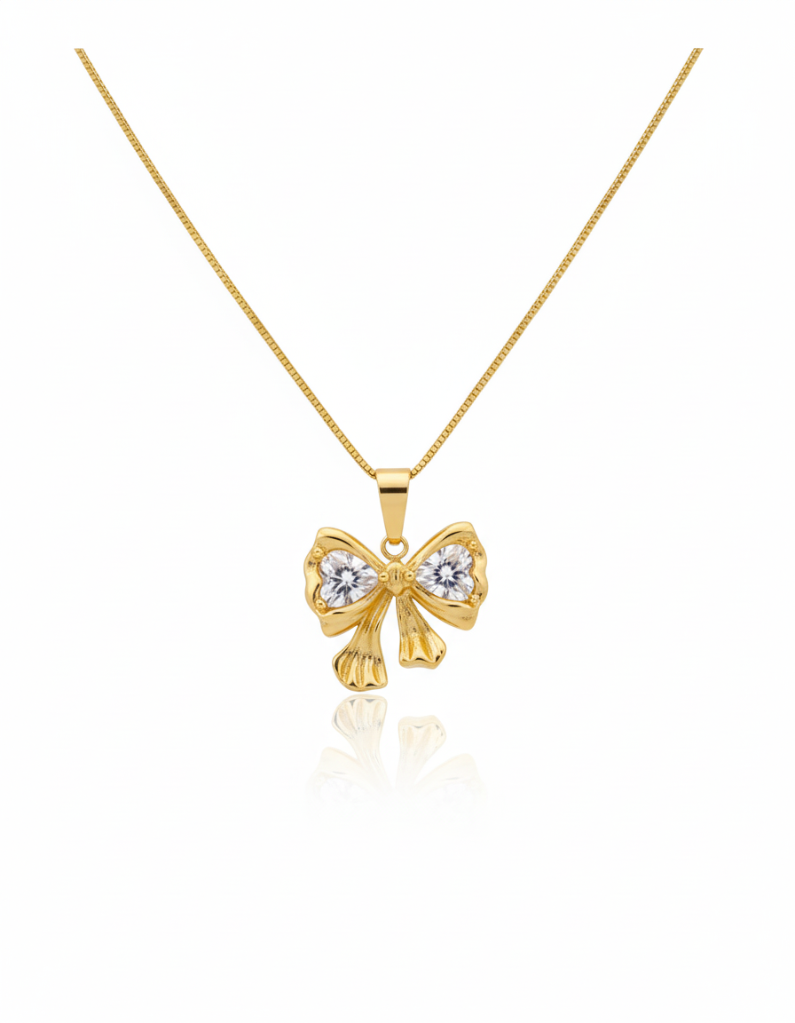 Diamond Bow Neckpiece