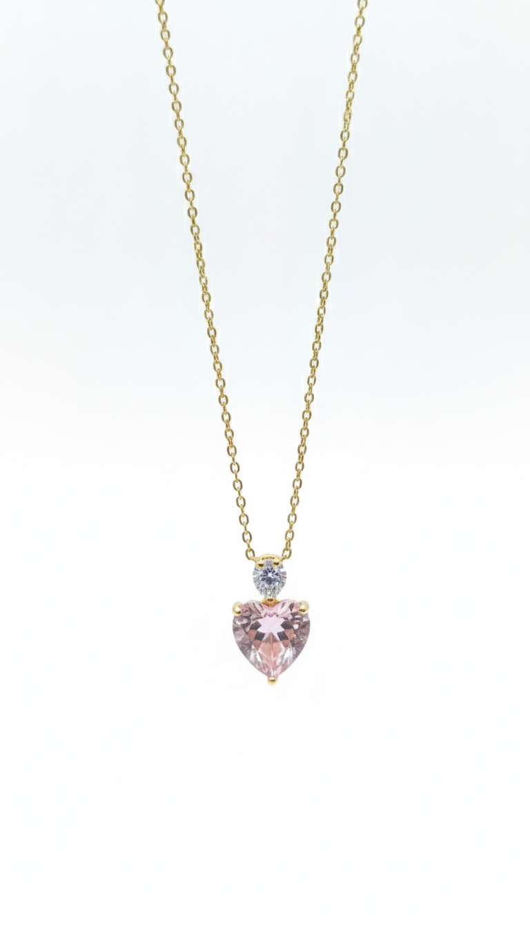 Pink Heart with Stone