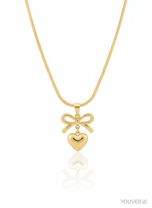 Ribbon Heart Necklace