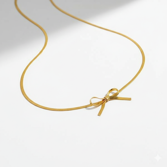 Bow Pendant with Neck Chain