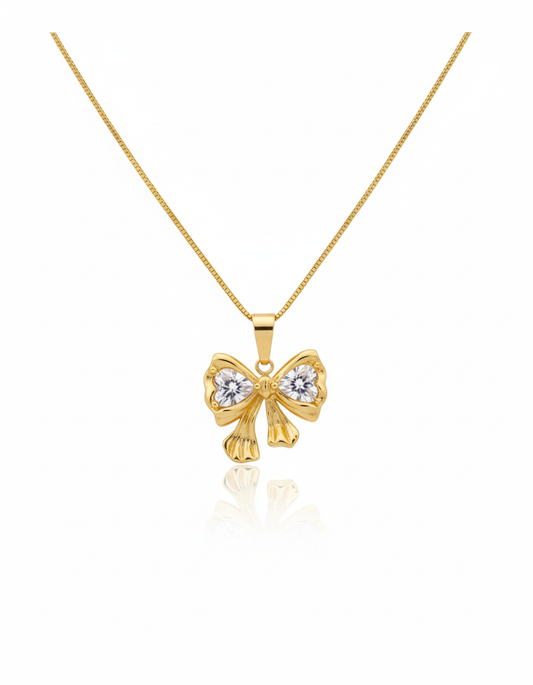 Diamond Bow Neckpiece