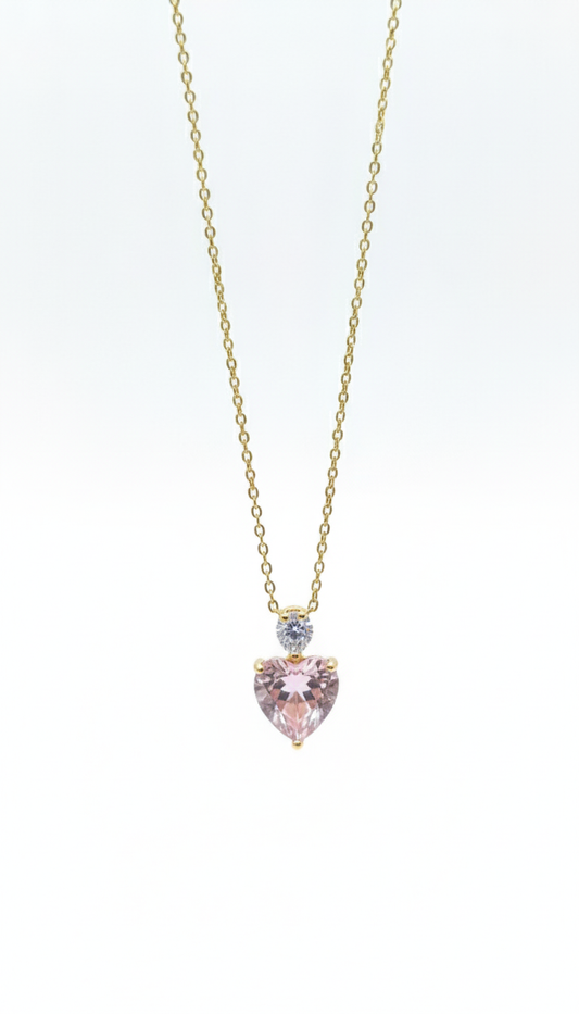 Pink Heart with Stone