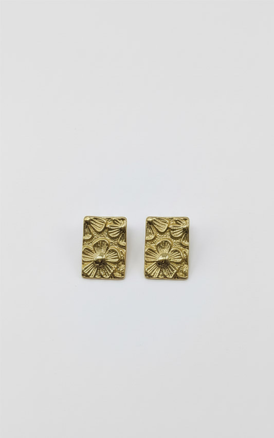 Floral Print Design Earrings